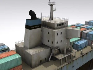 cargo container ship 3D Model