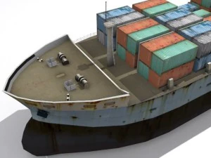 cargo container ship 3D Model