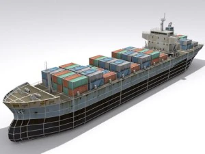 cargo container ship 3D Model