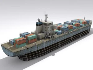 cargo container ship 3D Model