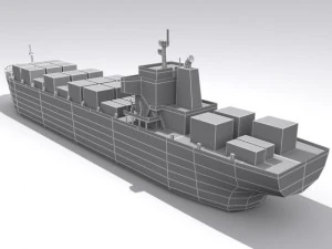 cargo container ship 3D Model