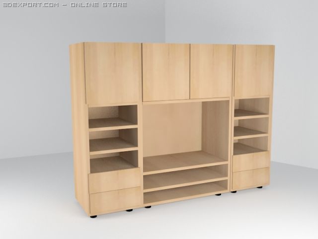 shelf for tv 3D Модель .c4d .max .obj .3ds .fbx .stl .blend 