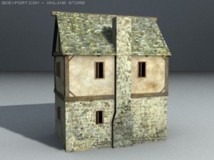 medieval house 3D 模型