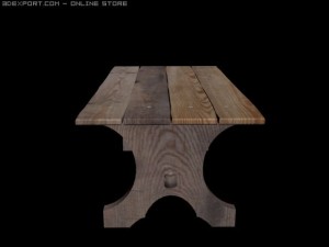medieval table 3D Model