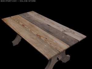 medieval table 3D Model