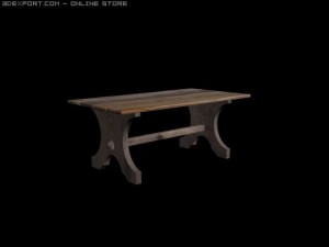 medieval table 3D Model