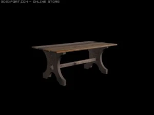 medieval table 3D Model