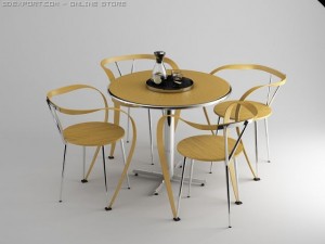 chairs and table 3Dモデル