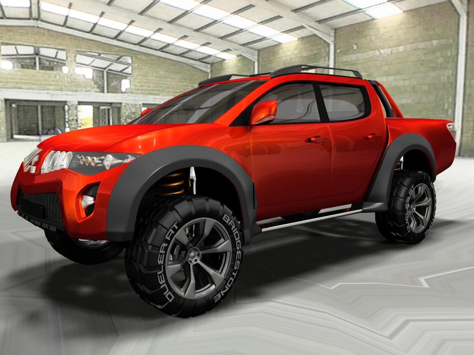 mitsubishi strada triton 3D Model .c4d .max .obj .3ds .fbx .stl .blend 