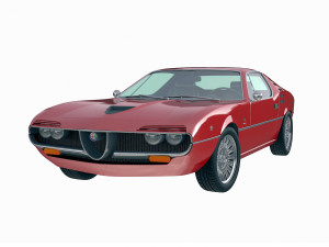 alfa romeo montreal 1970 3D 모델