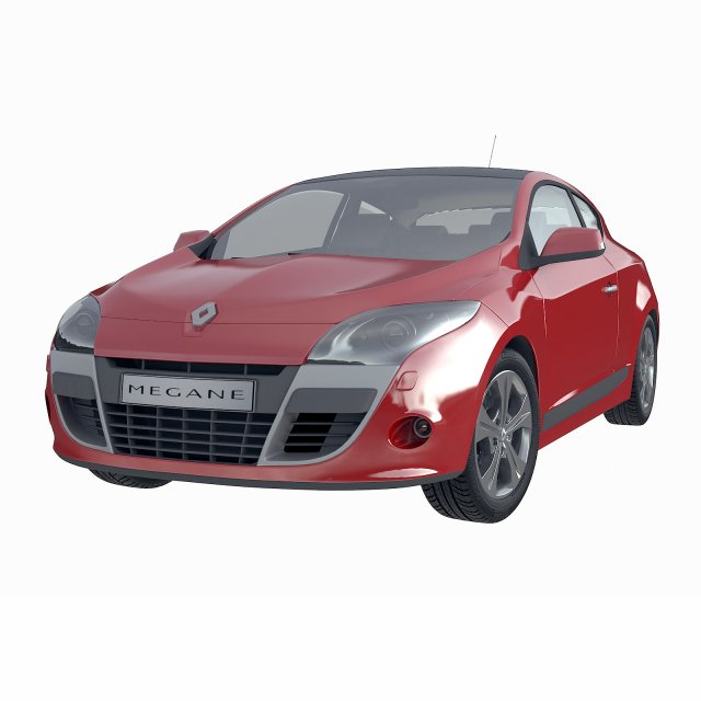 renault megane coupe 2009 3Dモデル .c4d .max .obj .3ds .fbx .stl .blend 