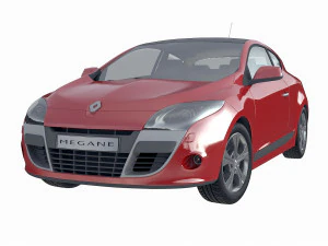 renault megane coupe 2009 3D Model