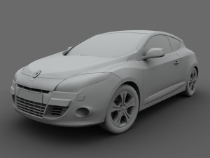 renault megane coupe 2009 3Dモデル