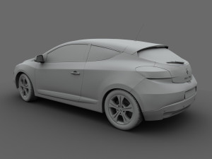 renault megane coupe 2009 3Dモデル