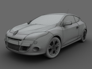 renault megane coupe 2009 3Dモデル