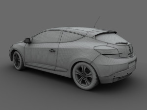 renault megane coupe 2009 3Dモデル
