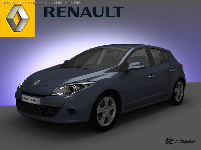 renault megane hatchback 2009 Modello 3D .c4d .max .obj .3ds .fbx .stl .blend 