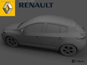 renault megane hatchback 2009 3D Model