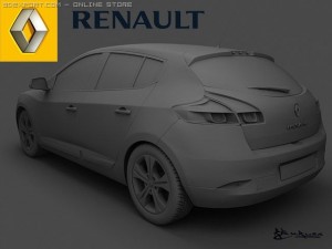 renault megane hatchback 2009 Modello 3D