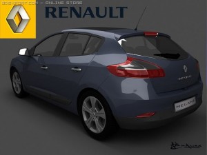 renault megane iii 2009 pack1 3D 모델