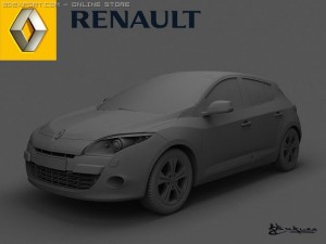 renault megane iii 2009 pack1 3D 모델