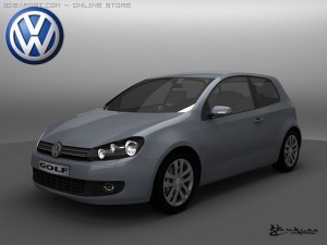 volkswagen golf vi 3doors 2009 Modello 3D
