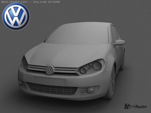 volkswagen golf vi 3doors 2009 Model 3D