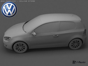 volkswagen golf vi 3doors 2009 Model 3D