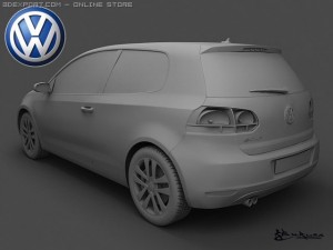 volkswagen golf vi 3doors 2009 Model 3D