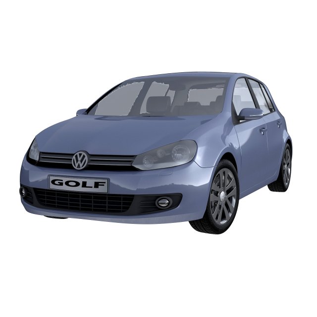 volkswagen golf 5doors 2009 3D Model .c4d .max .obj .3ds .fbx .stl .blend