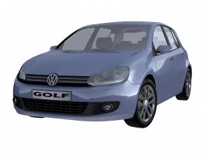 volkswagen golf 5 pintu 2009 Model 3D