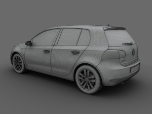 volkswagen golf 5doors 2009 3D मॉडल