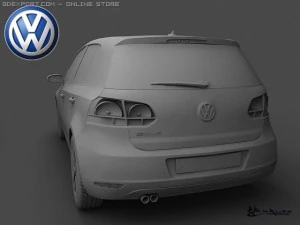 volkswagen golf 5doors 2009 3D Model
