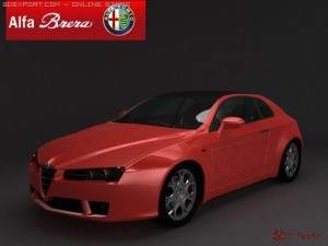 alfa romeo brera 2005 3D Модель