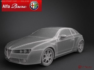 alfa romeo brera 2005 3D Модель
