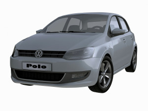volkswagen polo 5doors 2010 3D Model