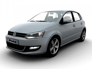 volkswagen polo 5doors 2010 3D Model