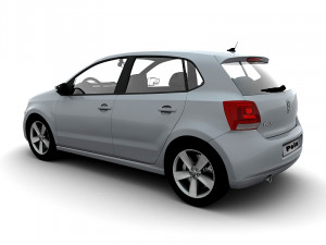 volkswagen polo 5doors 2010 Model 3D
