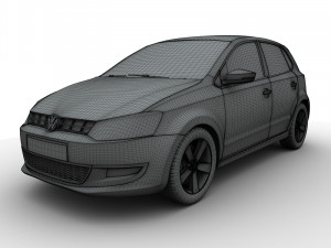 volkswagen polo 5doors 2010 Model 3D