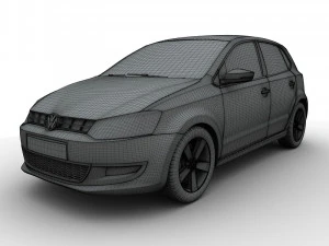 volkswagen polo 5doors 2010 3D Model