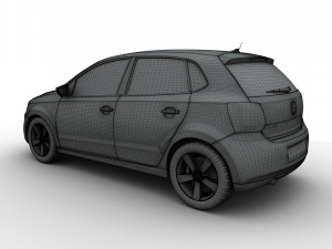 volkswagen polo 5doors 2010 Model 3D