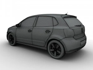 volkswagen polo 5doors 2010 3D Model