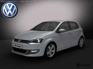 volkswagen polo 5doors 2010 3D Model