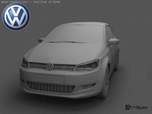 volkswagen polo 5doors 2010 Model 3D