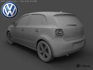 volkswagen polo 5doors 2010 3D Model