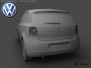 volkswagen polo 5doors 2010 Model 3D