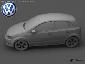 volkswagen polo 5doors 2010 3D Model