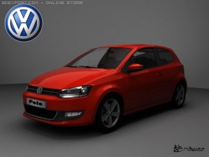 volkswagen polo 3doors 2010 3Dモデル