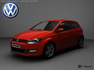 volkswagen polo 3 pintu 2010 Model 3D