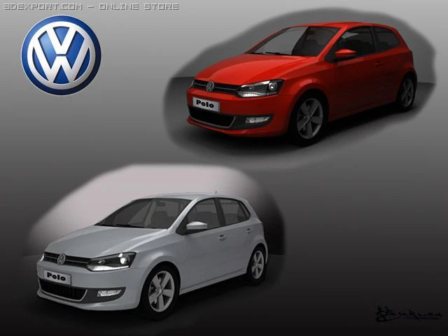 volkswagen polo 2010 pack1 3D Model .c4d .max .obj .3ds .fbx .stl .blend